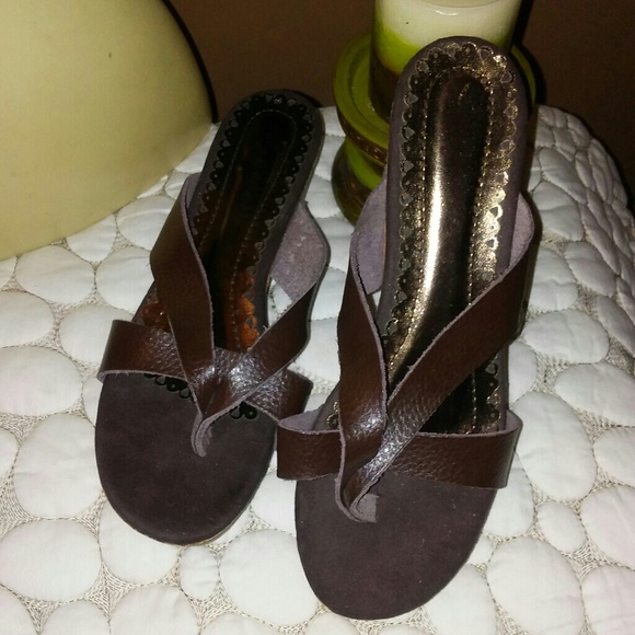 🦋3 for 25$🦋Leather Sandals with Cork Soles - Picture 3 of 5
